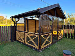 Мягкие окна на беседке