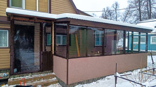 Мягкие окна на веранде